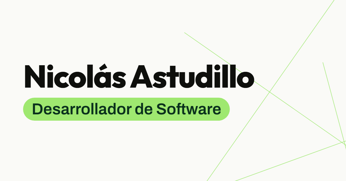 Nicolás Astudillo | Software Developer